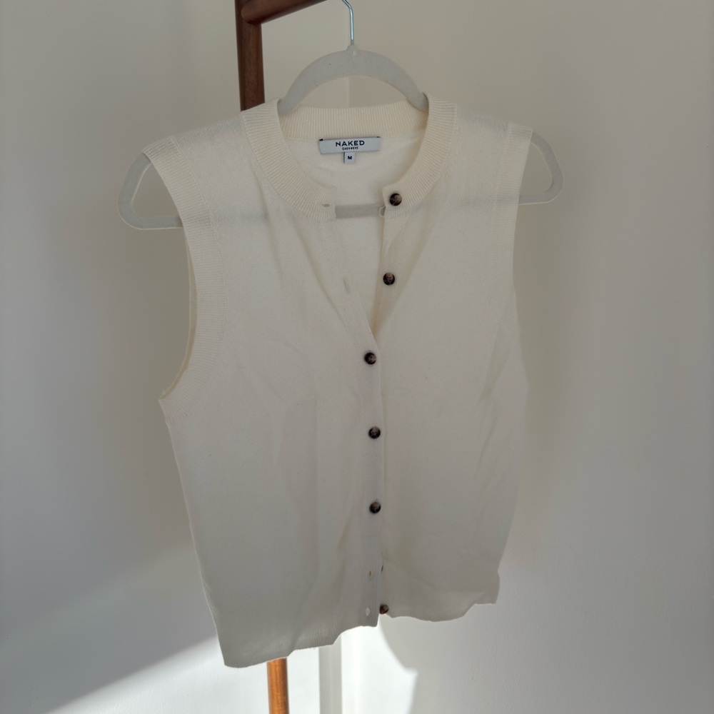 Cream Sleeveless Top
